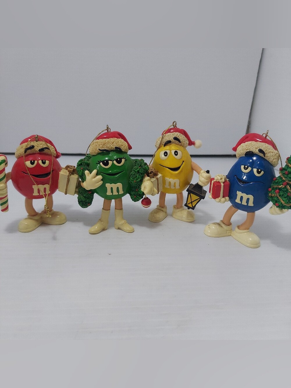 Vintage MARS M&Ms Lot Of 4 Holiday Christmas Ornaments RARE 1980s 90s